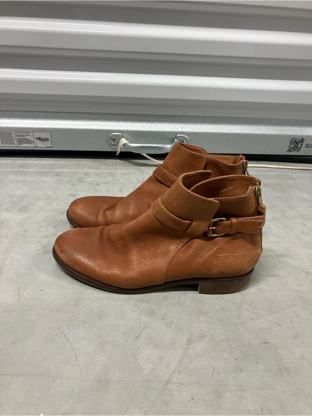 J. Crew Brown Leather  Ankle Boots Made in Italy Sz 9.5